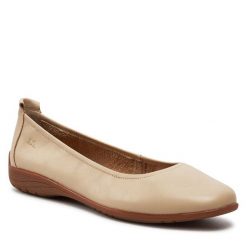 Baleriny Josef Seibel. Brązowe baleriny Josef Seibel, bez wzorów, bez obcasa. Za 299.99 zł.