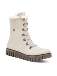 Rieker Botki Y3424-60 Beżowy. Brązowe botki Rieker, bez wzorów, z syntetyku, bez obcasa, na płaskiej podeszwie, bez zapięcia. Za 399.99 zł.