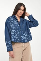 Koszula damska jeansowa Cantante PINKO. Koszule Pinko, bez wzorów, z jeansu, bez kołnierzyka, bez ramiączek. Za 1,619.00 zł.