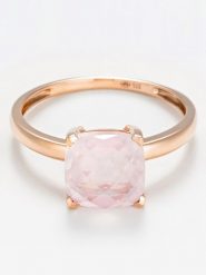 DIAMANTA Złoty pierścionek "Quartz Unique" z różowym kwarcem rozmiar: 50. Różowe pierścionki DIAMANTA, z kwarcem, złote. Za 1,652.99 zł.