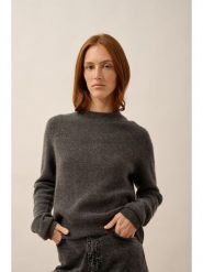 Just Cashmere Kaszmirowy sweter w kolorze antracytowym rozmiar: M. Czarne swetry Just Cashmere, m, bez wzorów, z kaszmiru, bez ramiączek. Za 478.99 zł.