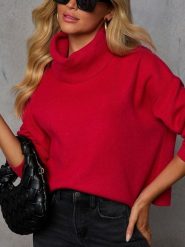 Milan Kiss Golf w kolorze czerwonym rozmiar: S. Czerwone golfy Milan Kiss, s, bez wzorów, bez ramiączek. Za 152.99 zł.