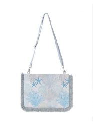 BLE Torebka w kolorze biało-błękitnym - 30 x 20 x 2 cm rozmiar: onesize. Białe torby na ramię BLE, bez wzorów, z materiału, na ramię, bez dodatków. Za 49.41 zł.