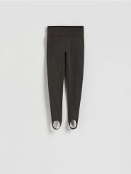 Legginsy z zapiętkami - szary. Szare legginsy Reserved, l, bez wzorów, z tkaniny. Za 119.99 zł.