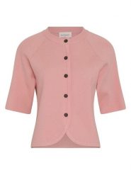 MOSS COPENHAGEN Kardigan "Aubree East" w kolorze jasnoróżowym rozmiar: L/XL. Różowe kardigany Moss Copenhagen, l, bez wzorów, ze splotem. Za 152.98 zł.