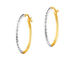 Złote kolczyki - koła, 23 mm. Żółte kolczyki Apart, złote. Za 699.00 zł.