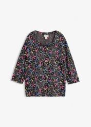 Koszulka oversize z mieszanki bawełny. Zielone bluzki bonprix, bez wzorów, z bawełny, bez kołnierzyka, bez ramiączek. Za 109.99 zł.