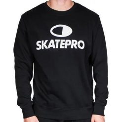 Odzież Bluza sportowa unisex SkatePro Crew Neck - M - Czarny. Czarna bluzy SKATEPRO, na zimę, m, bez wzorów, bez kaptura. W wyprzedaży za 119.99 zł.