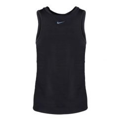 Tank top treningowy damski Nike One Classic Dri-Fit. Czarne koszulki sportowe Nike, bez wzorów, bez ramiączek, dri-fit (nike). Za 129.99 zł.