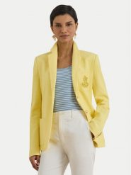 LAUREN RALPH LAUREN Marynarka 200797305031 Żółty Slim Fit. Żółte marynarki i żakiety Lauren Ralph Lauren, s, bez wzorów, z bawełny. Za 1,499.00 zł.