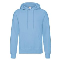 Bluza Fruit Of The Loom Classic Hooded Adult Blue Cielo. Białe bluzy FRUIT OF THE LOOM, na zimę, bez wzorów. Za 185.99 zł.