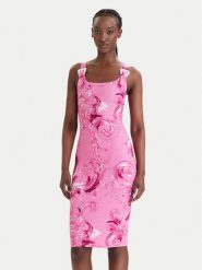 Versace Jeans Couture Sukienka codzienna 80HAO943 JS550 Różowy Slim Fit. Czerwone sukienki Versace Jeans Couture, na co dzień, bez wzorów, z bawełny, bez kołnierzyka, bez ramiączek, proste. Za 1,259.00 zł.