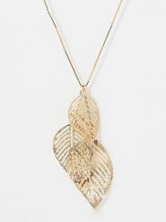 DIAMOND & CO Złoty naszyjnik "Feuille de Saule" z zawieszką - dł. 42 cm rozmiar: onesize. Żółte naszyjniki Diamond & Co, złote. Za 1,043.99 zł.