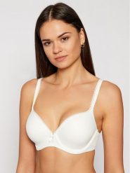 Triumph Biustonosz z fiszbiną Perfectly Soft 10131358 Biały. Białe biustonosze Triumph, bez wzorów, z syntetyku. Za 117.00 zł.