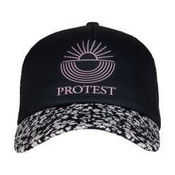 Czapka z daszkiem damska Protest Prtkeewee. Czarne czapki Protest, bez wzorów, z materiału, sportowe. Za 52.99 zł.