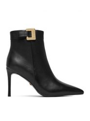Gino Rossi Botki EO-LUIZA-C001X-1 Czarny. Czarne botki Gino Rossi, bez wzorów, ze skóry, bez obcasa, na szpilce, bez zapięcia. Za 449.99 zł.
