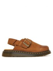 Dr. Martens Sandały Jorge II Mule DM31568200 Brązowy. Brązowe sandały Dr. Martens, bez wzorów, z nubiku, bez obcasa, na płaskiej podeszwie, bez zapięcia. Za 479.99 zł.