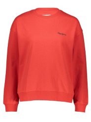 Pepe Jeans Bluza w kolorze czerwonym rozmiar: XL. Czerwone bluzy Pepe Jeans, xl, bez wzorów, z jeansu, bez kaptura. Za 154.07 zł.