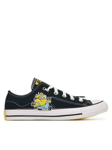Converse Trampki Converse x Minions Chuck Taylor All Star A21404C Czarny. Czarne trampki Converse, bez wzorów, z materiału, bez zapięcia. Za 379.99 zł.