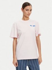 HUGO T-Shirt Vintage Tee 50537239 Różowy jasny Relaxed Fit. Czerwone t-shirty Hugo, m, bez wzorów, z bawełny, bez kołnierzyka, bez ramiączek. Za 123.99 zł.
