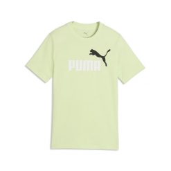 Młodzieżowa koszulka Essentials Colour z logo No.1 PUMA. Zielona bluzki Puma, m, bez wzorów, z gumy, młodzieżowe, bez kołnierzyka, bez ramiączek. Za 79.00 zł.
