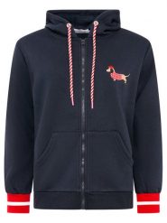 Zwillingsherz Bluza "Très Bien" w kolorze granatowym rozmiar: XL. Niebieskie bluzy Zwillingsherz, s, bez wzorów, bez kaptura. Za 234.95 zł.