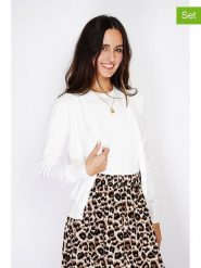 C& Jo 2-częściowy zestaw w kolorze białym rozmiar: 34. Białe swetry C& Jo, bez wzorów, z kaszmiru, bez ramiączek. Za 208.99 zł.