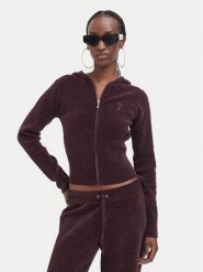 Juicy Couture Bluza JCWEB005 Bordowy Regular Fit. Czerwone bluzy Juicy Couture, m, bez wzorów, z syntetyku, bez kaptura. Za 599.99 zł.