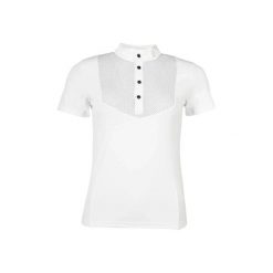 Damska koszulka polo na zawody Lauria Garrelli Amalfi. Białe koszulki polo LAURIA GARRELLI, s, bez wzorów, z materiału, bez kołnierzyka, bez ramiączek. Za 275.00 zł.