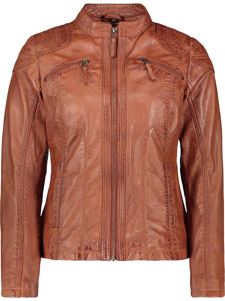 7eleven Skórzana kurtka "Zebo" w kolorze jasnobrązowym rozmiar: 34. Brązowe kurtki 7eleven, bez wzorów, ze skóry, bez kaptura. Za 262.91 zł.