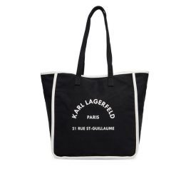 Torebka KARL LAGERFELD. Czarne shopper KARL LAGERFELD, bez wzorów, bez dodatków. Za 389.99 zł.