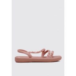 Sandały damskie plażowe Ipanema Meu Sol Flatform Ad. Brązowe sandały Ipanema, bez wzorów, z materiału, sportowe, bez obcasa, bez zapięcia. Za 89.99 zł.