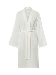 Marie Lund Szlafrok damski Kobiety Bawełna (100%) biały wypukły wzór tkaniny, S. Białe szlafroki Marie Lund, s, bez wzorów, z bawełny, bez ramiączek, bez kaptura. Za 279.95 zł.