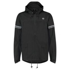 Original Rain Jacket Essential Black. Czarne kurtki sportowe AGU, bez wzorów, bez kaptura, rowerowe. W wyprzedaży za 289.05 zł.