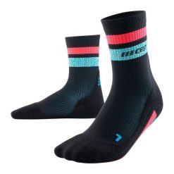 Skarpety kompresyjne damskie sportowe CEP Miami Vibes 80's krótkie. Czarne skarpety CEP, bez wzorów. Za 74.00 zł.