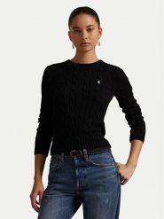 Polo Ralph Lauren Sweter 211971869006 Czarny Slim Fit. Czarne swetry Polo Ralph Lauren, m, bez wzorów, bez ramiączek. Za 949.99 zł.