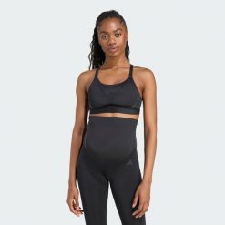 Biustonosz Powerimpact Luxe Medium-Support Maternity. Czarne bielizna sportowa Adidas, plus size, bez wzorów, z materiału. W wyprzedaży za 168.35 zł.