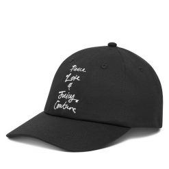 Czapka z daszkiem Juicy Couture. Czarne czapki Juicy Couture, bez wzorów. Za 149.99 zł.