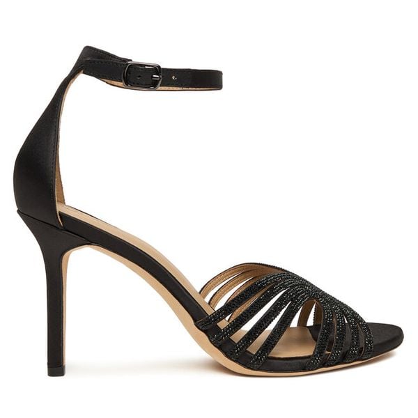 Sandały LAUREN RALPH LAUREN. Czarne sandały Lauren Ralph Lauren, bez wzorów, bez obcasa, na szpilce, bez zapięcia. Za 799.99 zł.