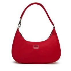 Torebka Tommy Jeans. Czerwone torebki klasyczne Tommy Jeans, bez wzorów, z jeansu, bez dodatków. Za 199.99 zł.