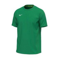 T-shirt Mizuno Team Training. Zielone t-shirty Mizuno, bez wzorów, bez kołnierzyka, bez ramiączek. Za 118.50 zł.