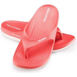 Klapki basenowe japonki Aqua Speed Alcano. Brązowe klapki Aqua-Speed, bez wzorów, bez obcasa. Za 69.99 zł.