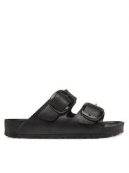 Birkenstock Klapki Arizona Big Buckle Eva 1029641 Czarny. Czarne klapki Birkenstock, bez wzorów, z tworzywa sztucznego, bez obcasa. Za 199.99 zł.