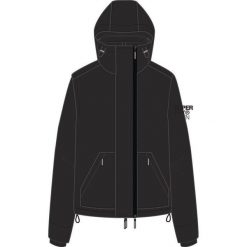Damska wiatrówka Superdry. Czarne kurtki sportowe Superdry, bez wzorów, z softshellu, bez kaptura, trekkingowe. Za 488.00 zł.