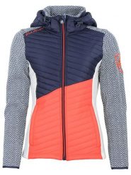 Peak Mountain Kurtka przejściowa w kolorze granatowo-pomarańczowo-białym rozmiar: XL. Białe kurtki Peak Mountain, xl, bez wzorów, bez kaptura. Za 260.99 zł.