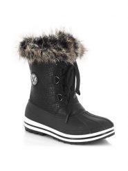 Kimberfeel Kozaki zimowe "Elisa" w kolorze czarnym rozmiar: 36. Czarne kozaki Kimberfeel, na zimę, z materiału, bez obcasa, bez zapięcia. Za 239.95 zł.