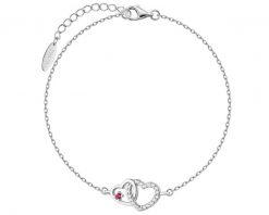 Bransoletka srebrna z cyrkoniami - serca. Szare bransoletki Apart, z cyrkonią, srebrne. Za 199.00 zł.