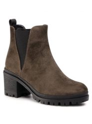 Jenny Fairy Botki WS2902-10 Zielony. Zielone botki Jenny Fairy, bez wzorów, z materiału, bez obcasa, na słupku, bez zapięcia. Za 62.99 zł.