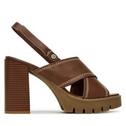Sandały G-Star. Brązowe sandały G-Star, bez wzorów, retro, bez obcasa, na słupku, bez zapięcia. Za 179.99 zł.