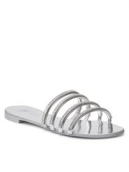 GIUSEPPE ZANOTTI Klapki E200003 Srebrny. Szare klapki Giuseppe Zanotti, bez wzorów, ze skóry, bez obcasa. Za 1,879.00 zł.